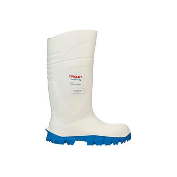 Steplite X Knee Boot, Men's Size 10, 15"H, Steel Toe, Cleated Outsole, White